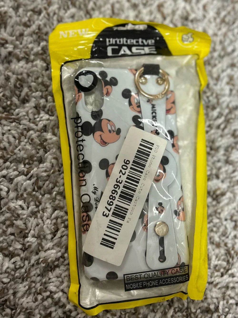 Mickey Mouse White Protective IPhone XS Case with Ring Grip